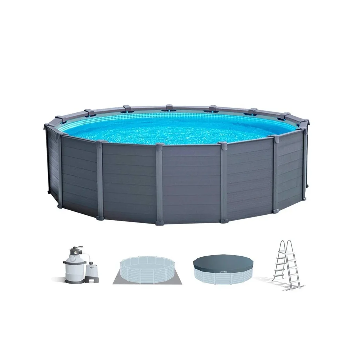 26384-2 Intex Graphite Gray Panel bazen set 478x124 cm (26384NP) - Image 1