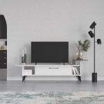 Komoda za Tv Ada - Bijela-Light Mocha
