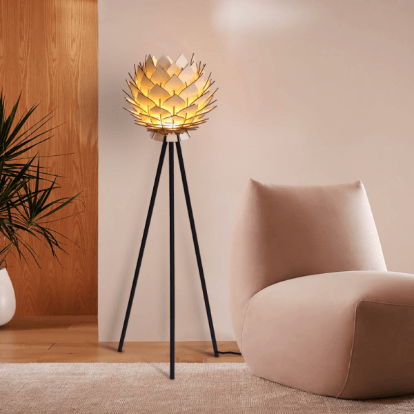 Podna lampa Lotus - žuta