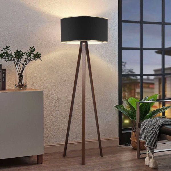 Podna lampa Luna - Crna